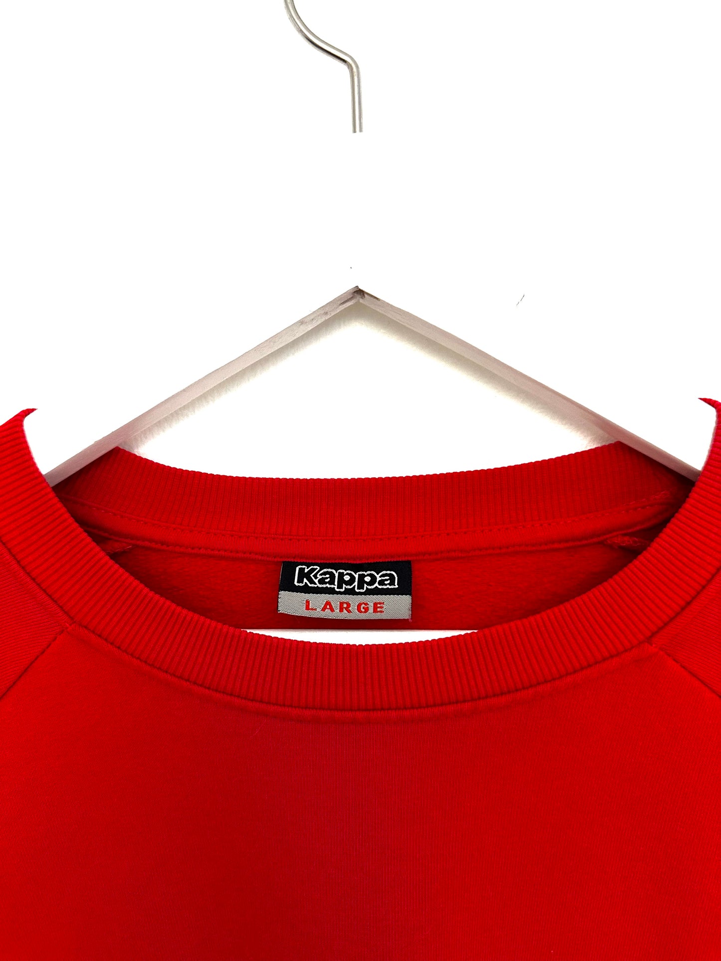 Kappa Big Sleeve Logo Print Sweatshirt — Red — Large (00s)