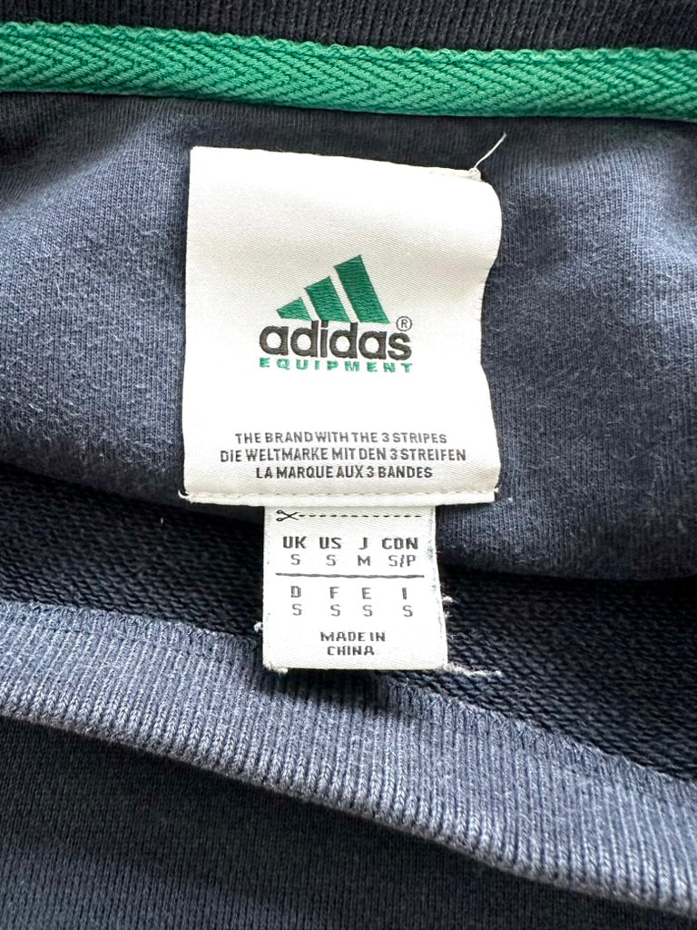 Adidas EQT Spellout Sweatshirt — Navy Blue — 10s (S)