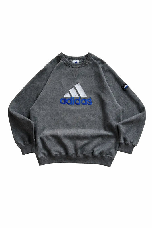 Gray Adidas vintage sweatshirt on a white background
