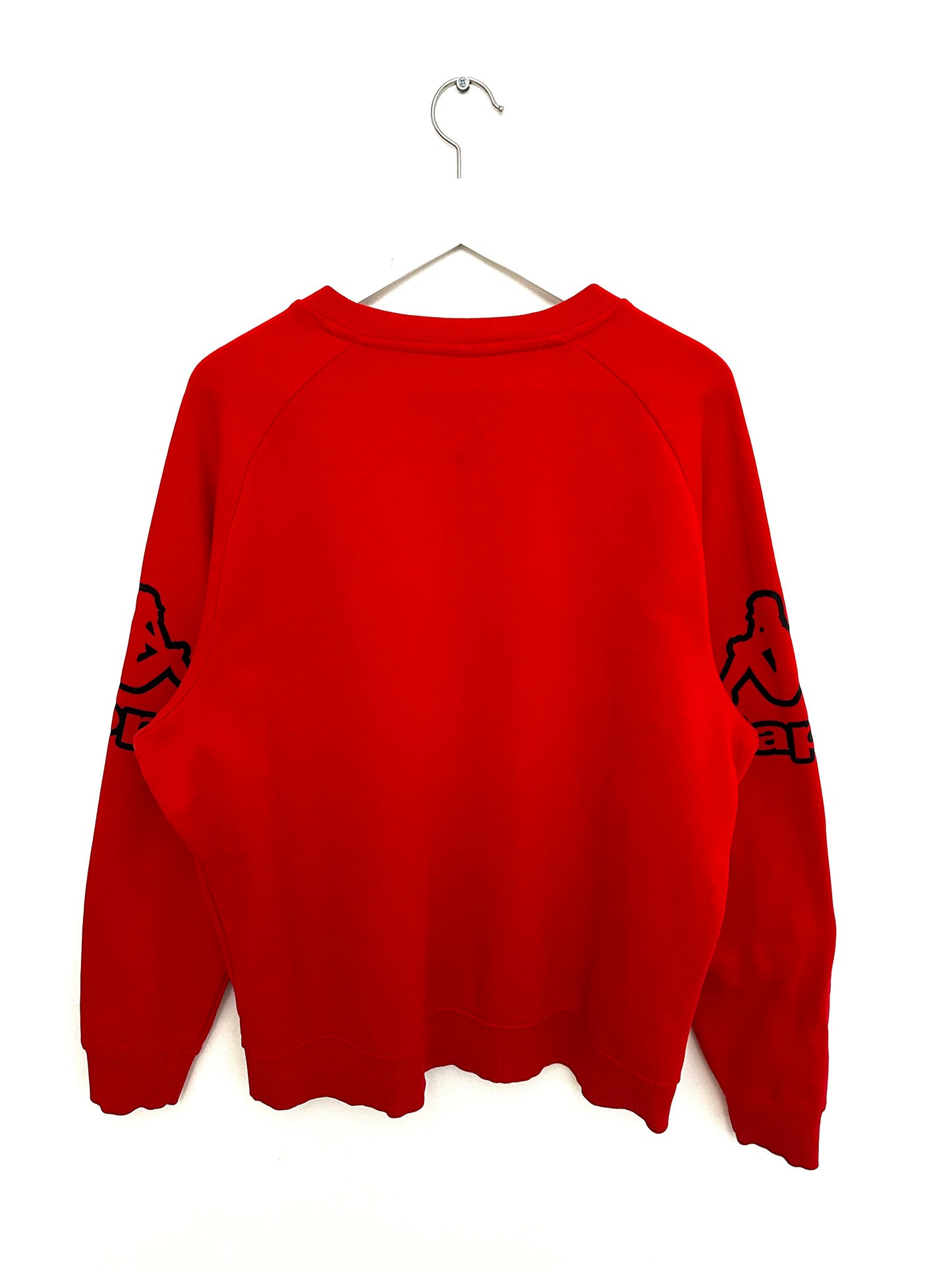 Kappa Big Sleeve Logo Print Sweatshirt — Red — Large (00s)