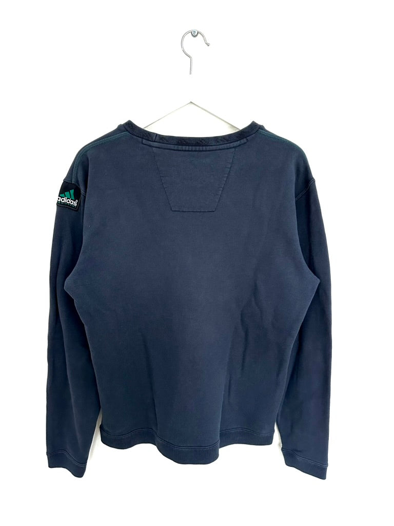 Adidas EQT Spellout Sweatshirt — Navy Blue — 10s (S)