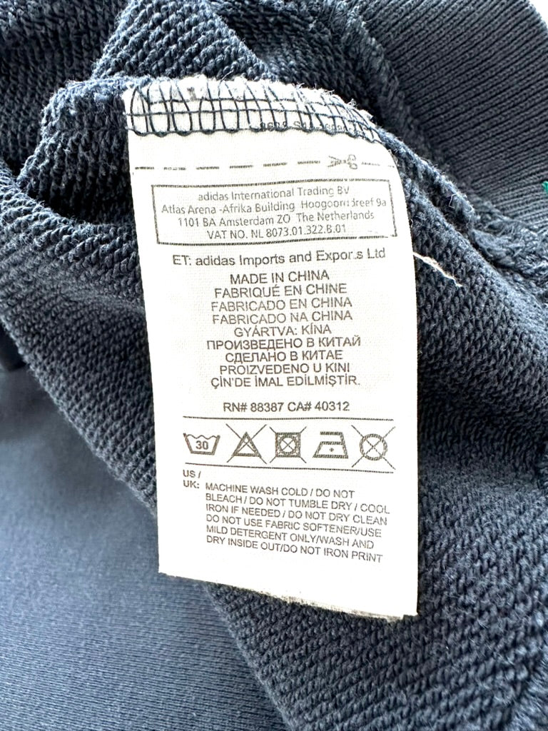 Adidas EQT Spellout Sweatshirt — Navy Blue — 10s (S)