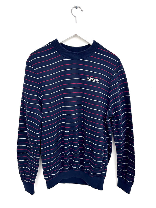 Adidas Ventex Sweatshirt — Made in France — Navy Red/White Striped — 80s (M/L)