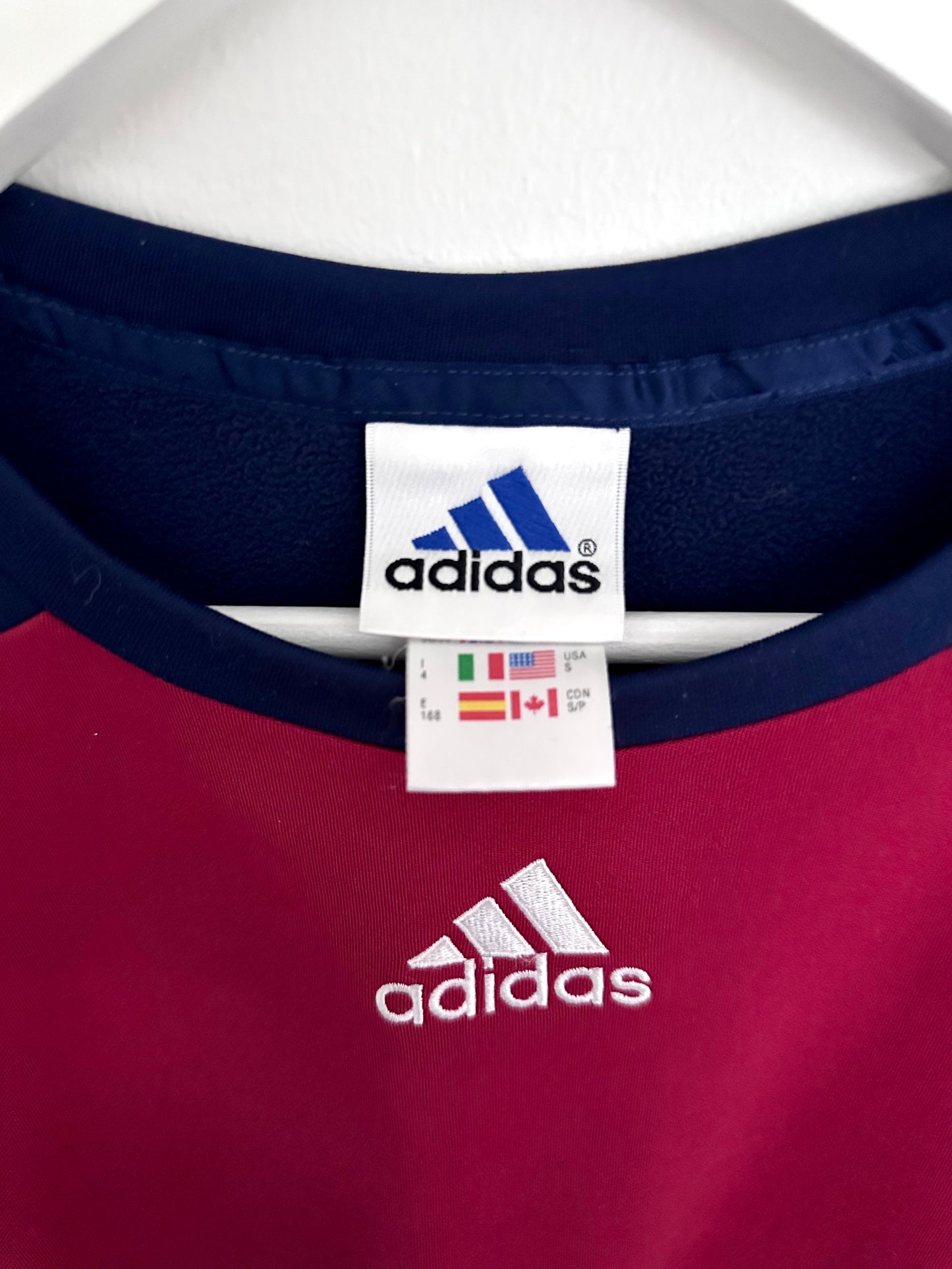 Adidas ClimaWarm Sweatshirt — 00s — Burgundy/Navy (M)