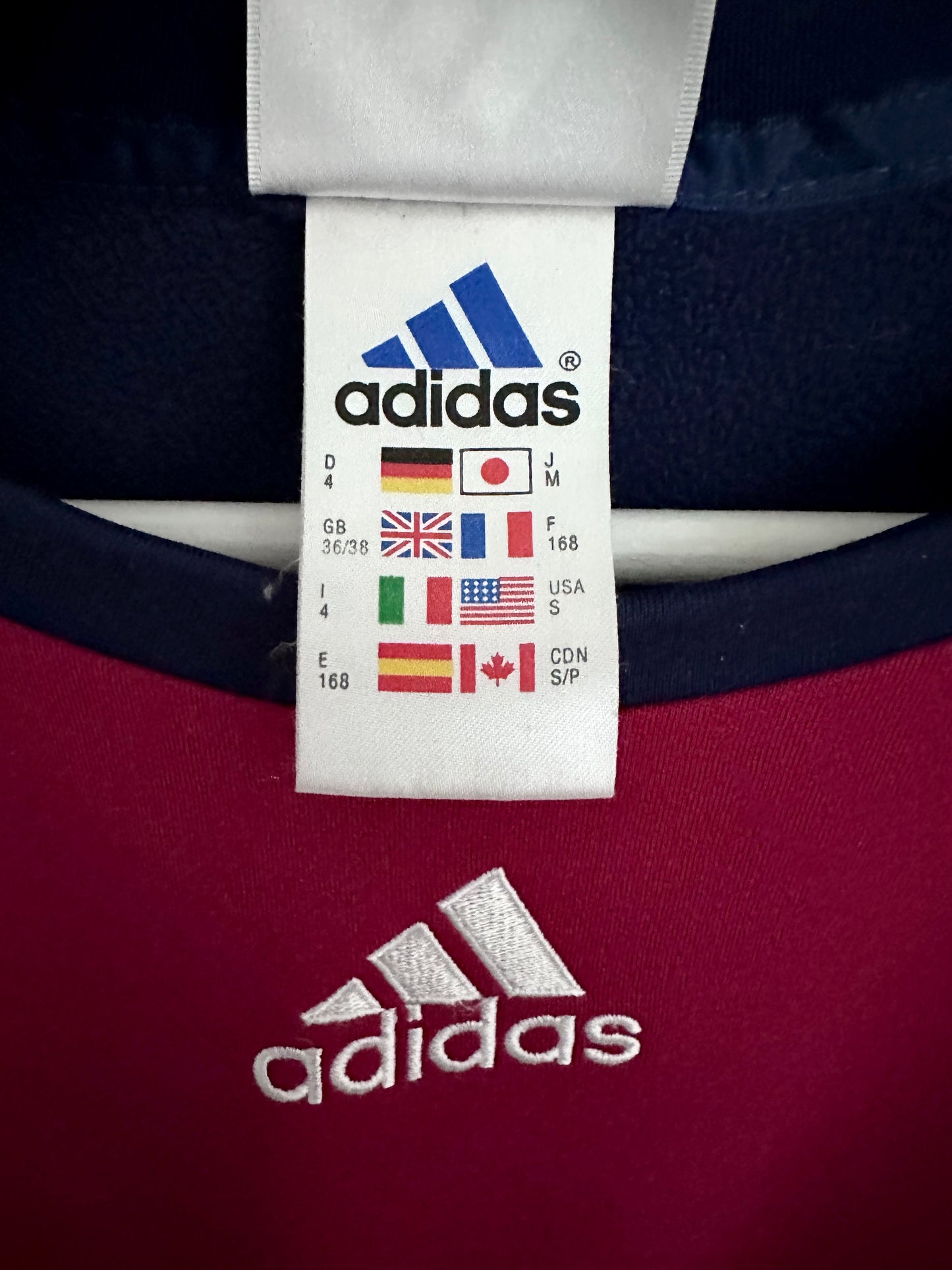 Adidas ClimaWarm Sweatshirt — 00s — Burgundy/Navy (M)
