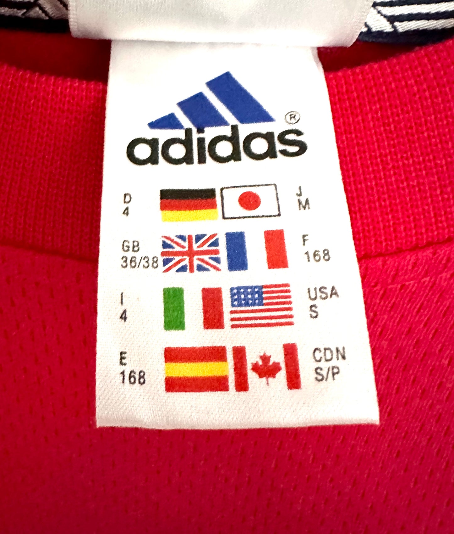 Adidas Colorblock Sweatshirt — 90s — Red/Navy (M)