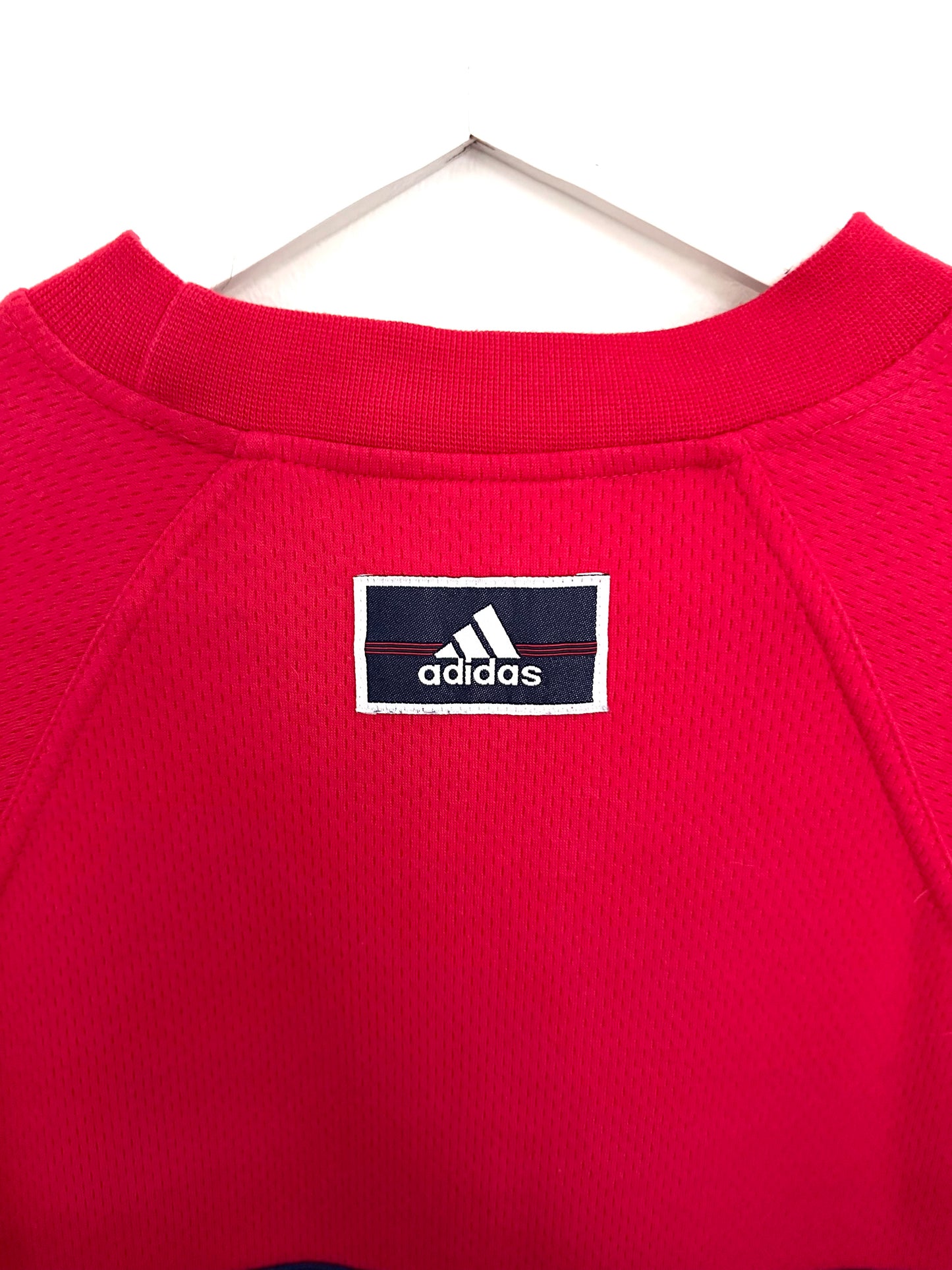 Adidas Colorblock Sweatshirt — 90s — Red/Navy (M)