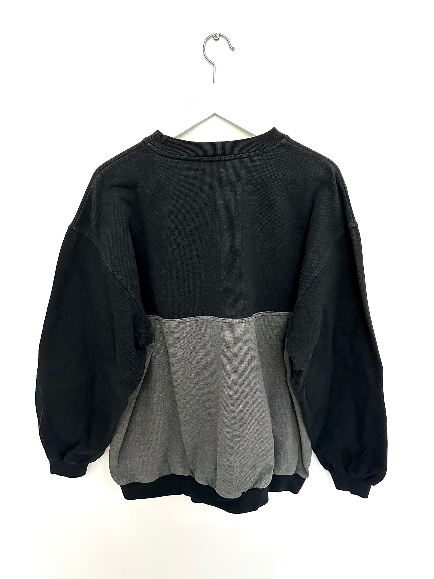 Reebok Colorblock Sweatshirt — 00s — Grey/Black (M)
