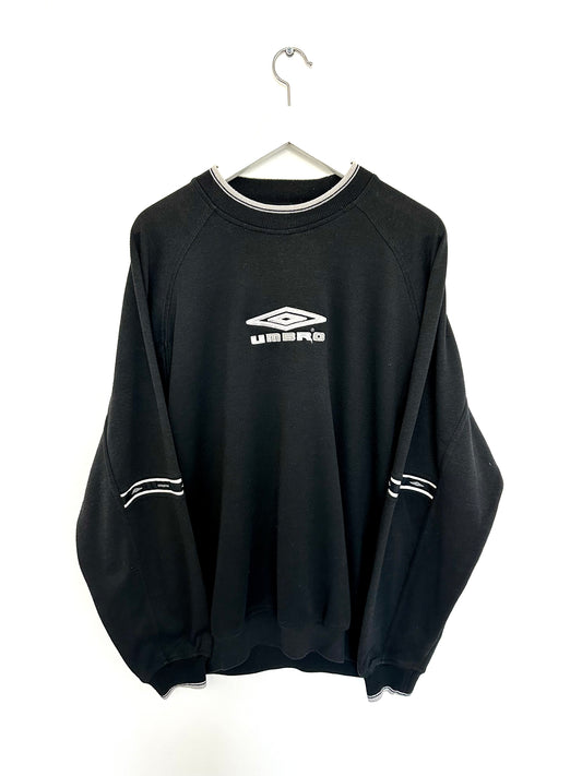 Black Vintage Umbro sweatshirt with chest embroidered logo