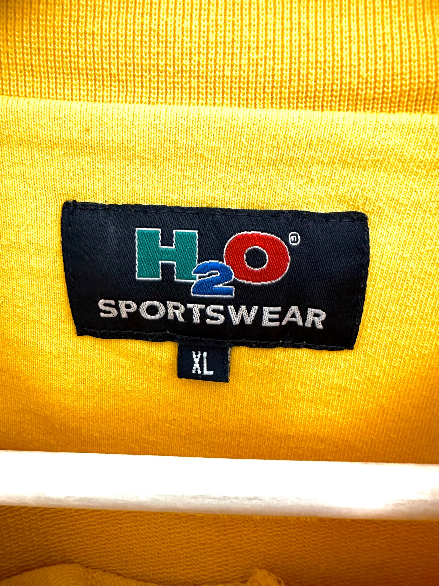 H2O Big Spellout Logo Sweatshirt — Yellow — 80s (XL)